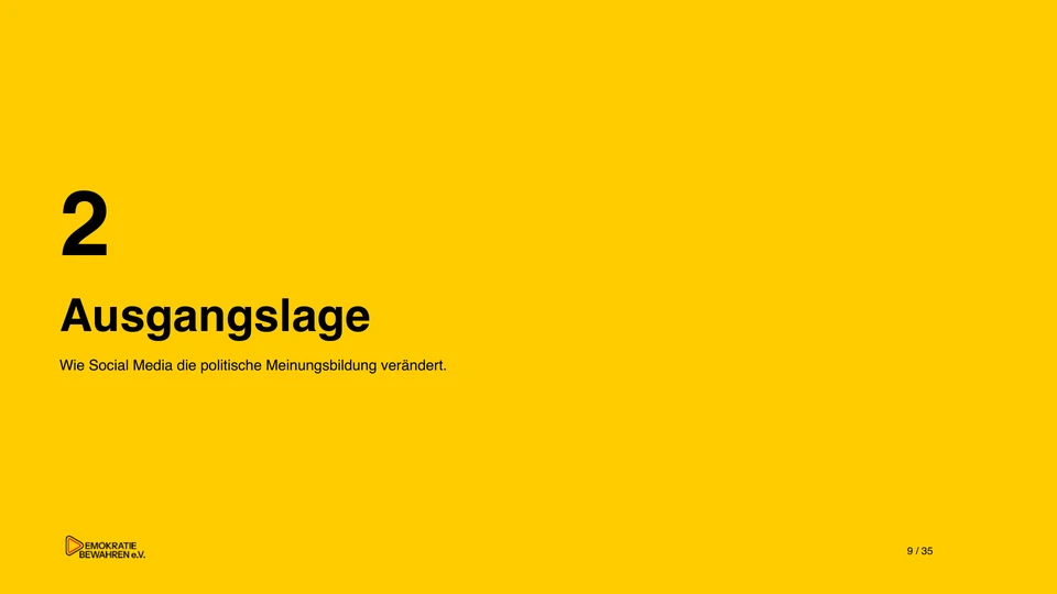 Folie 9: Kapitel 2: Ausgangslage
