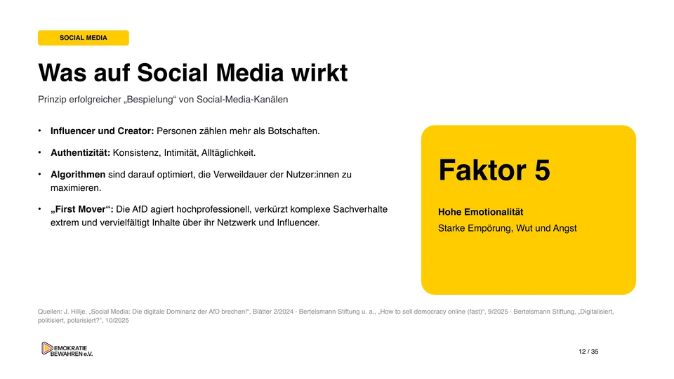 Folie 12: Was auf Social Media wirkt