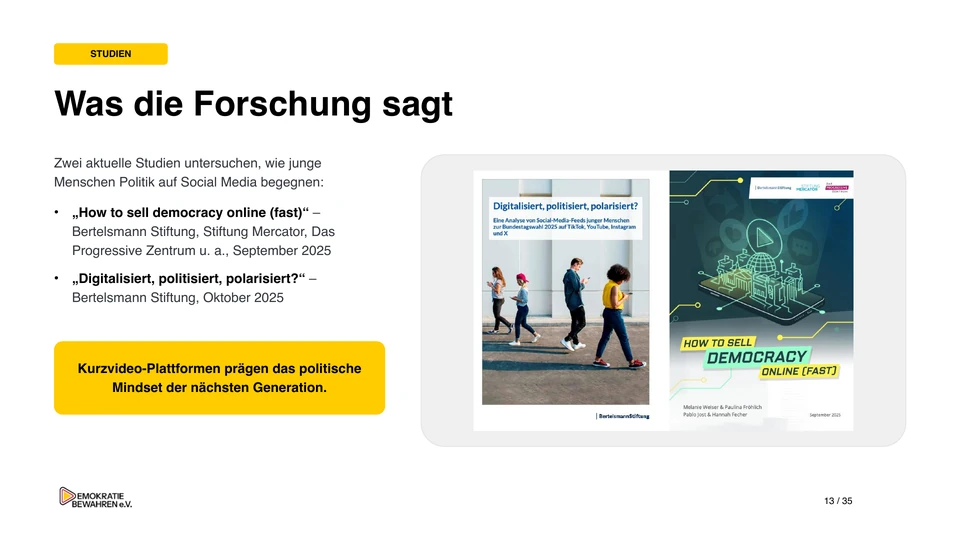 Folie 13: Was die Forschung sagt