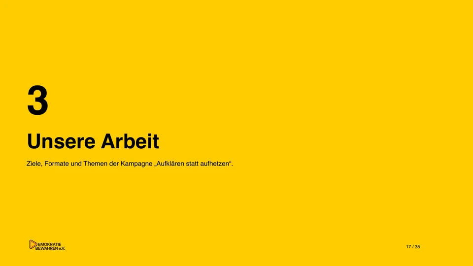 Folie 17: Kapitel 3: Unsere Arbeit